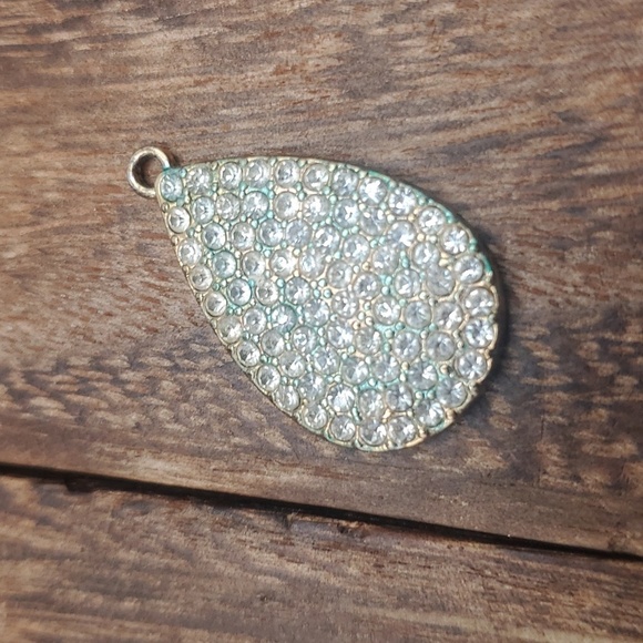 Stunning crystal tear‎ drop pendant vintage - Picture 1 of 2